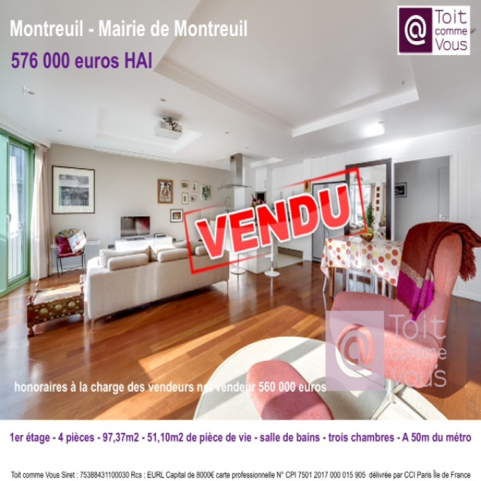 Offres de vente Appartement Montreuil (93100)